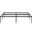 Structure de lit noire en métal robuste avec assemblage rapide, fonction silencieuse, support statique de 750 livres, espace de rangement pour matelas en acier renforcé sous le lit et trous de connexion pour les extrémités,-466066672