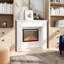 Modern Fireplace Mantel, Freestanding Fireplace Surround for Electric Fireplaces, 44.7" W x 40" H White