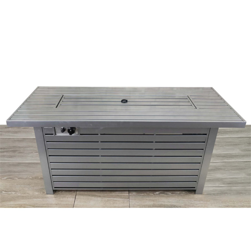 Table de foyer d'extérieur en acier au propane / gaz naturel avec couvercle