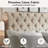 Linen Upholstered Bed Frame with Adjustable Headboard and Button Tufting-992243366-992243362