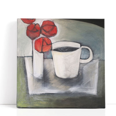 «Coffee And Roses», reproduction d'art sur toile