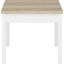 3 tables de bout assorties en pin et blanc vieilli, finition en bois d'ingénierie de qualité avec bases, convenant à un espace de vie principal