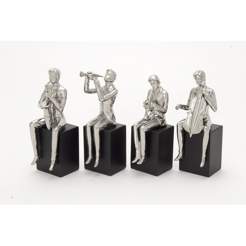 Ensemble de 4 figurines Vanderford, Noir/argenté