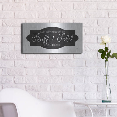 Art mural en métal luxueux «Fluff Fold» par Jaxn Blvd, 24 po x 12 po