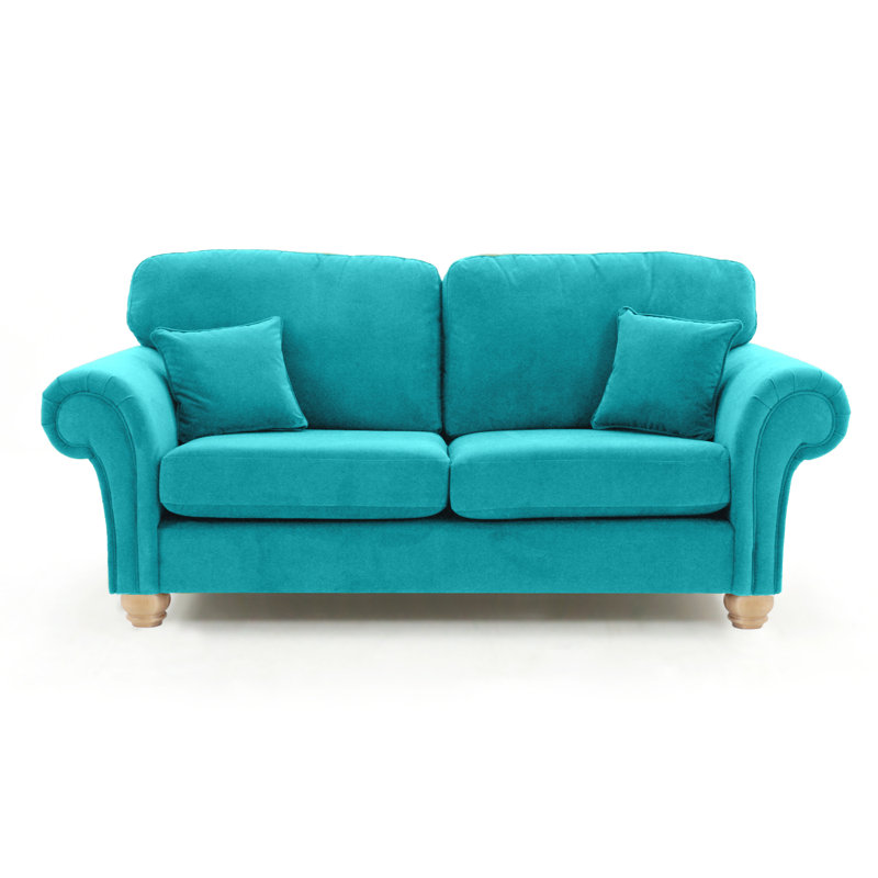 Foreston 2 Seater Velvet Sofa, Turquoise