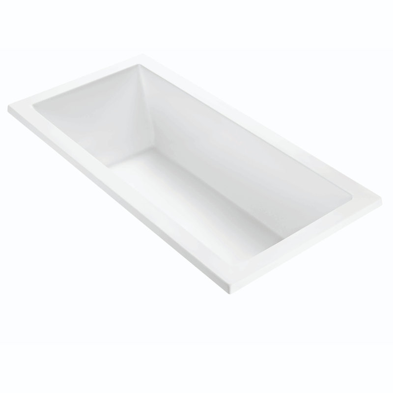 Andrea® 19 DoloMatte 54" x 32" Soaking Solid Surface Bathtub, Drop in, 20.25" H x 72" W x 35.75" D