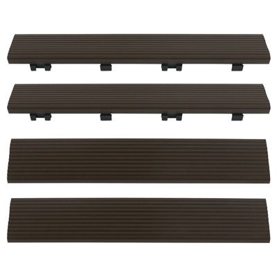 2" x 12" Quick Deck Composite Deck Tile Straight fascia in Spanish Walnut