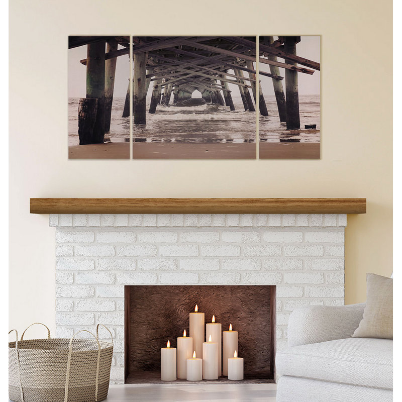 " Under The Boardwalk " 3 - Pieces, 24" H x 48" W x 1.5" D