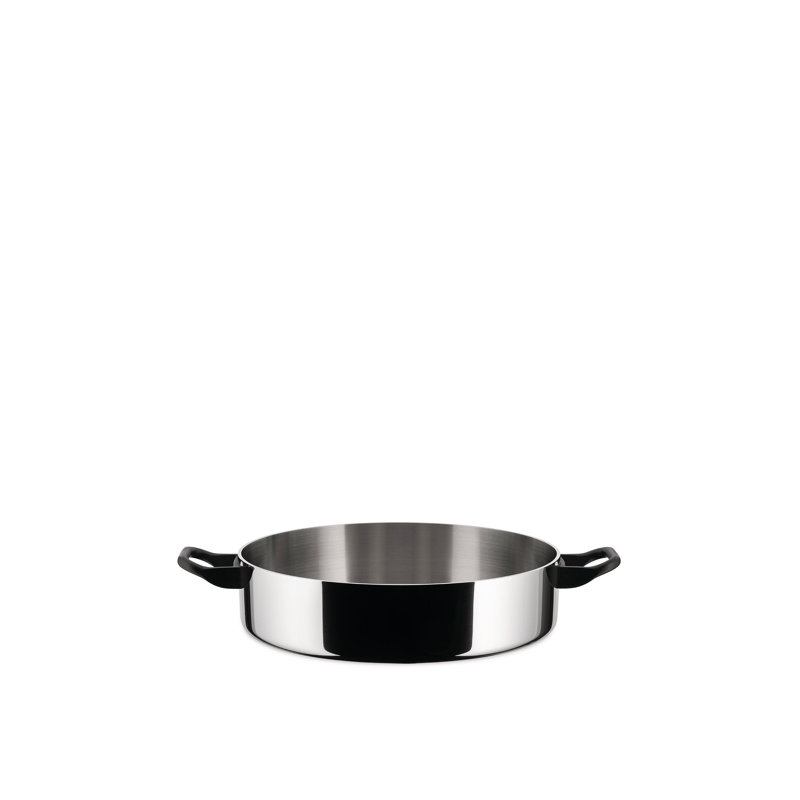 La Cintura di Orione Low Casserole with Two Handles, 9.45" Diameter, Stainless Steel