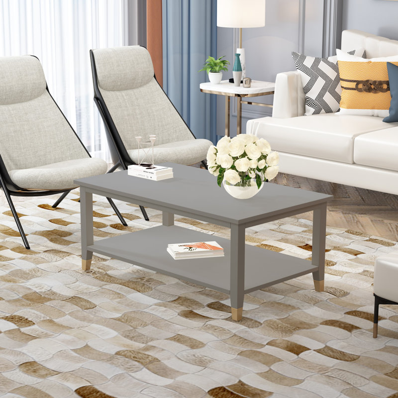 Table basse Athina avec rangement, Grey, Grey