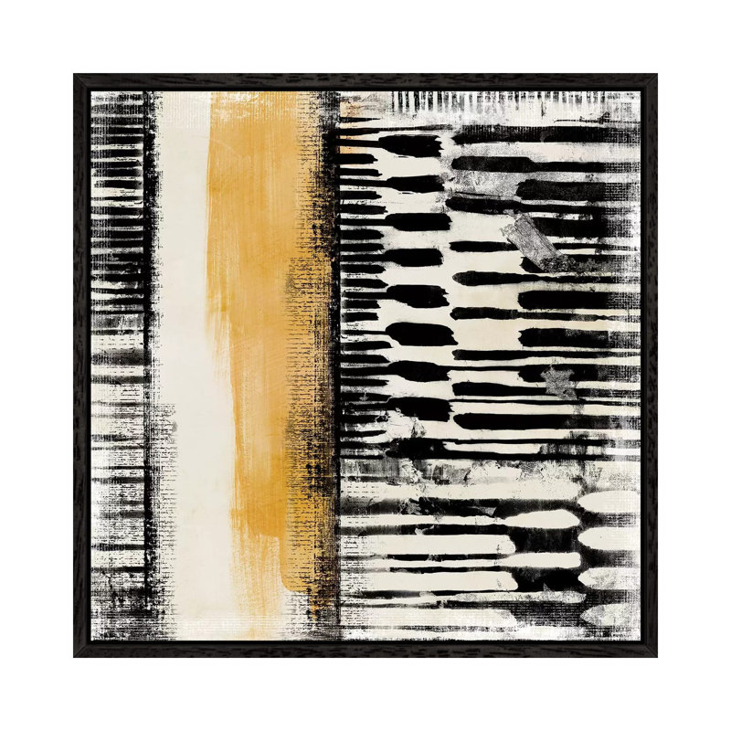 No Borders III by Eva Watts - Painting on Canvas, Black Framed, 45.72cm H x 45.72cm W x 3.81cm D