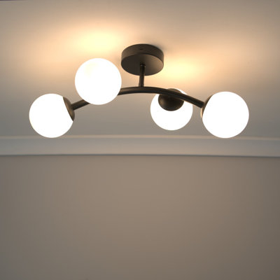 Adael Glass Semi Flush Mount