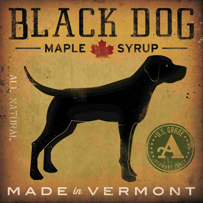 «Black Dog at Show» par Ryan Fowler - reproduction d'art sur toile tendue