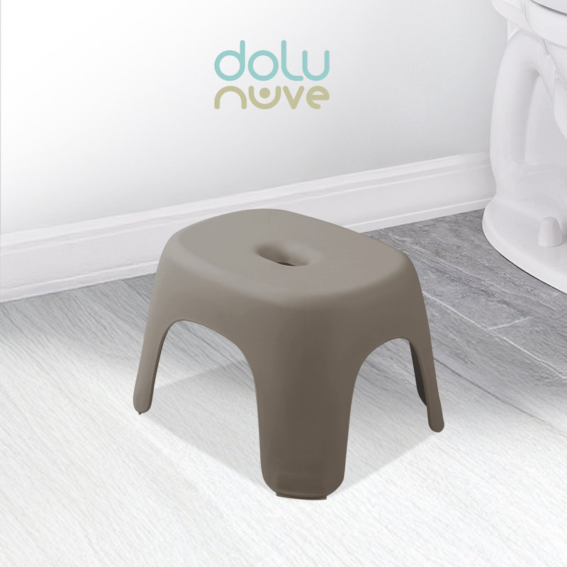  Kids Non-Slip Step Stool Toddler Helper for Bathroom, Stone Grey, Beige