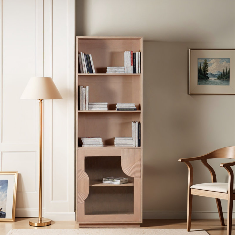 175cm H x 60cm W Solid Wood Book Cabinet Bookcase