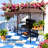 Outdoor Grill Gazebo 8' x 5'  Gazebo Shelter with Side Awning