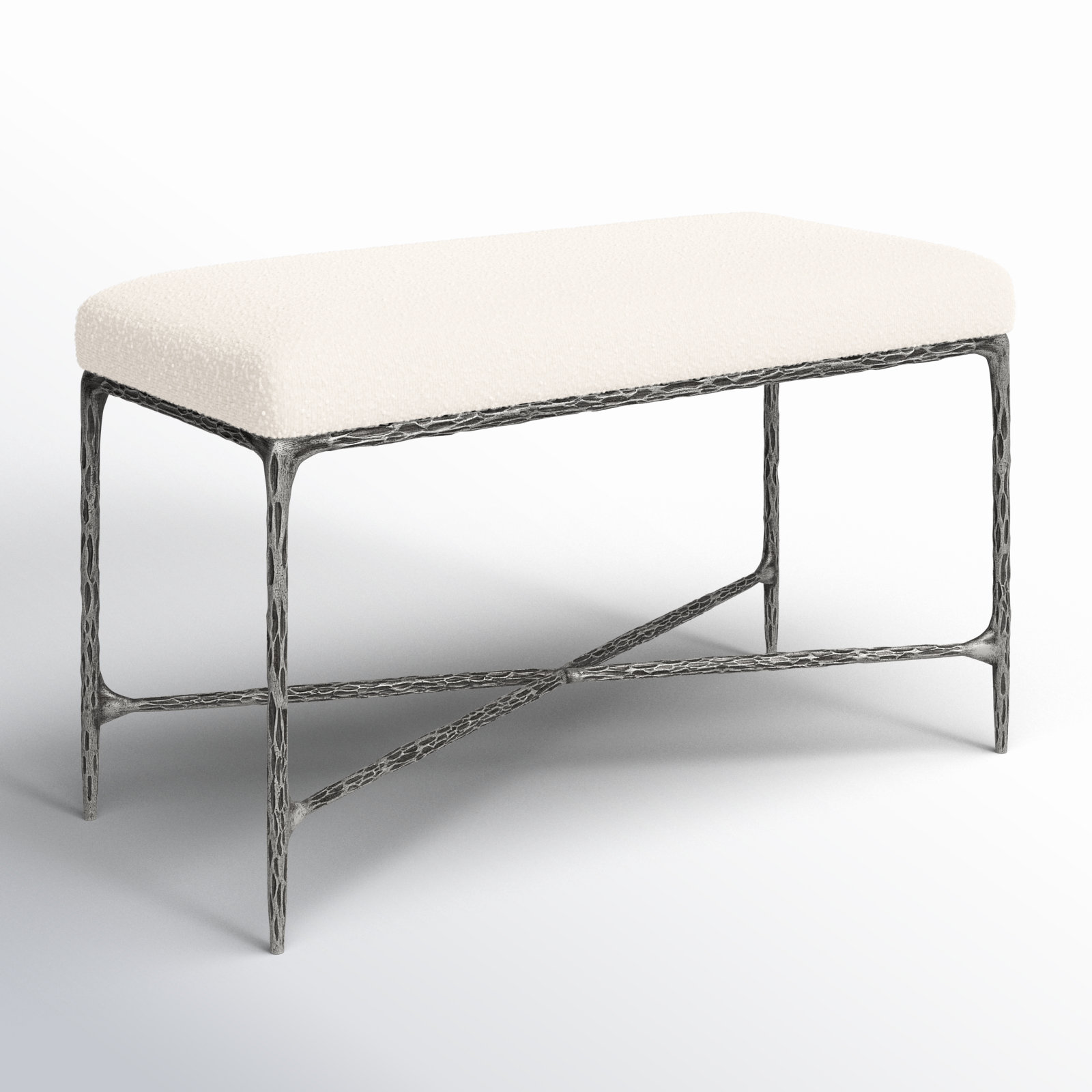 Evelynn 36" Entryway Bench, Ivory