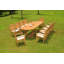 Polla Outdoor 11 - Piece Teak Dining Set-1030267556