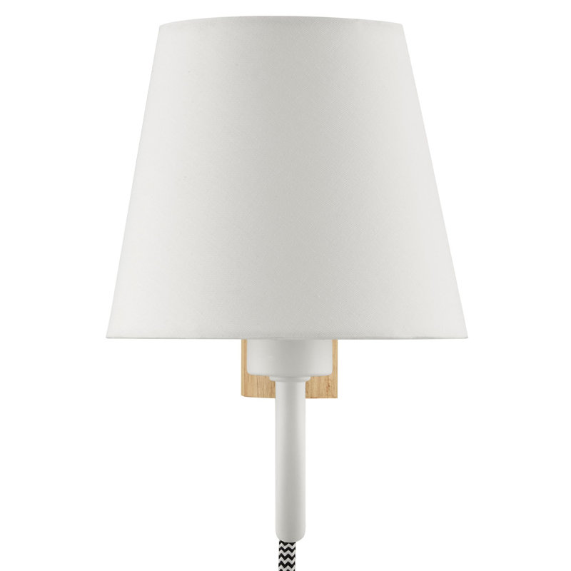 Applique murale pivotante Sunlit en noyer noir, Naturel / blanc