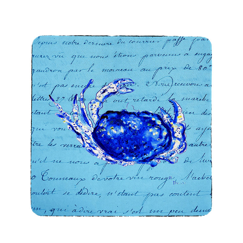 Sous-verre crabe script Molly