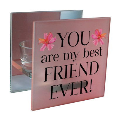 4'' H Glass Tabletop Tealight Holder with Candle Included
