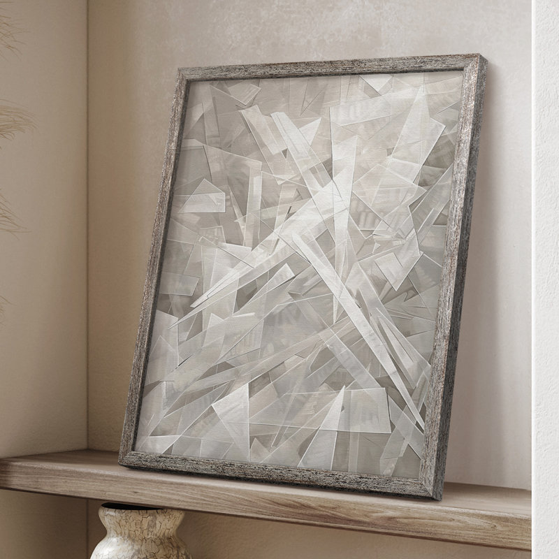 Reproduction encadrée ABSTRACT Series XLV III - bois massif, H 21 po x l 17 po