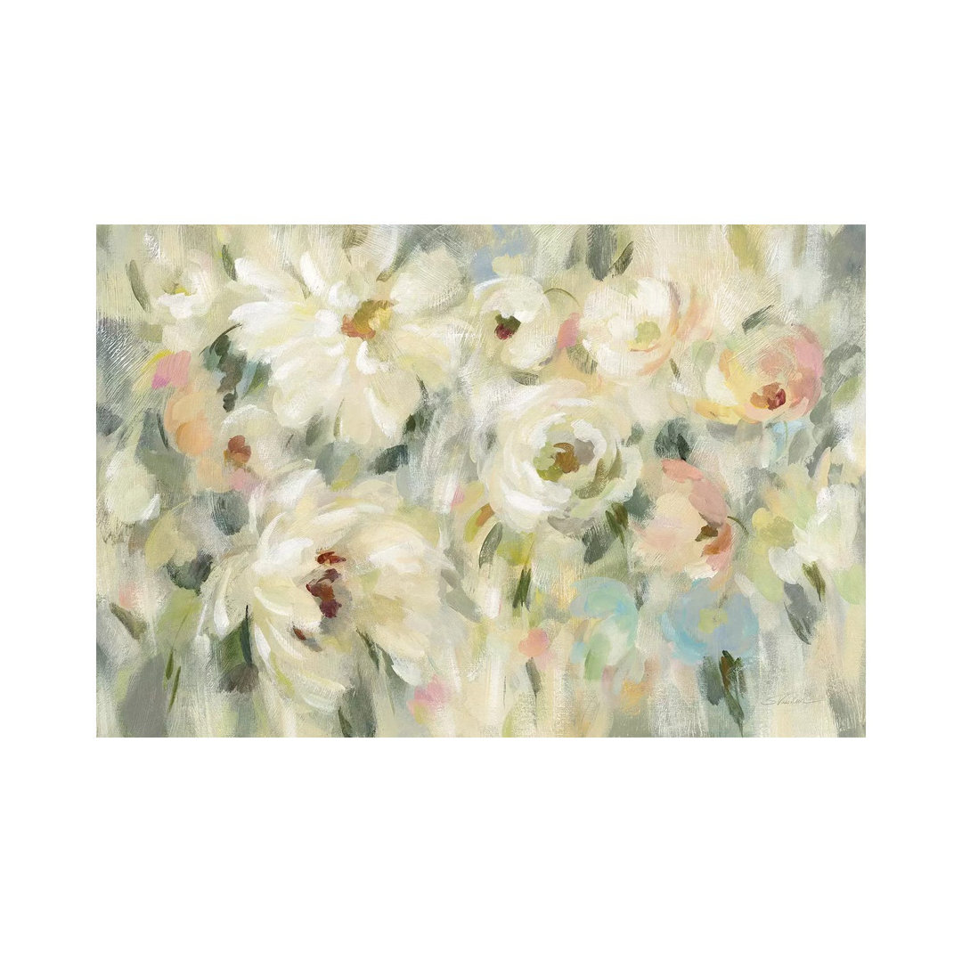 Expressive Pale Floral von Silvia Vassileva - Galerie Giclée auf Leinwand