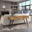 Lowry 60"W Solid Wood Modern Industrial Storage Console Table with 3 Storage Drawers and Metal Legs-810396077