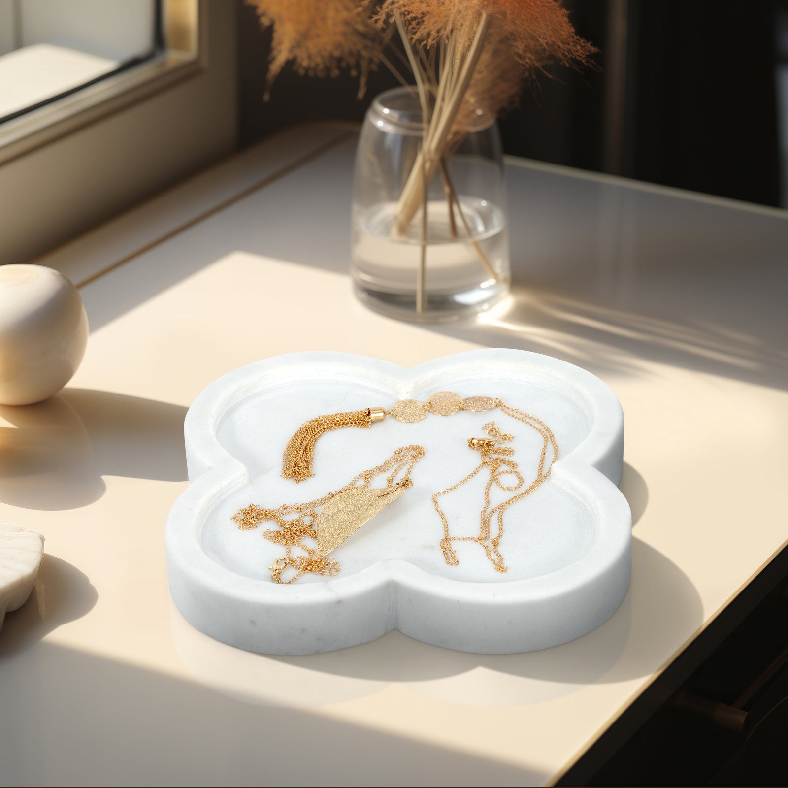 Roch Genuine Marble Decorative Tray
