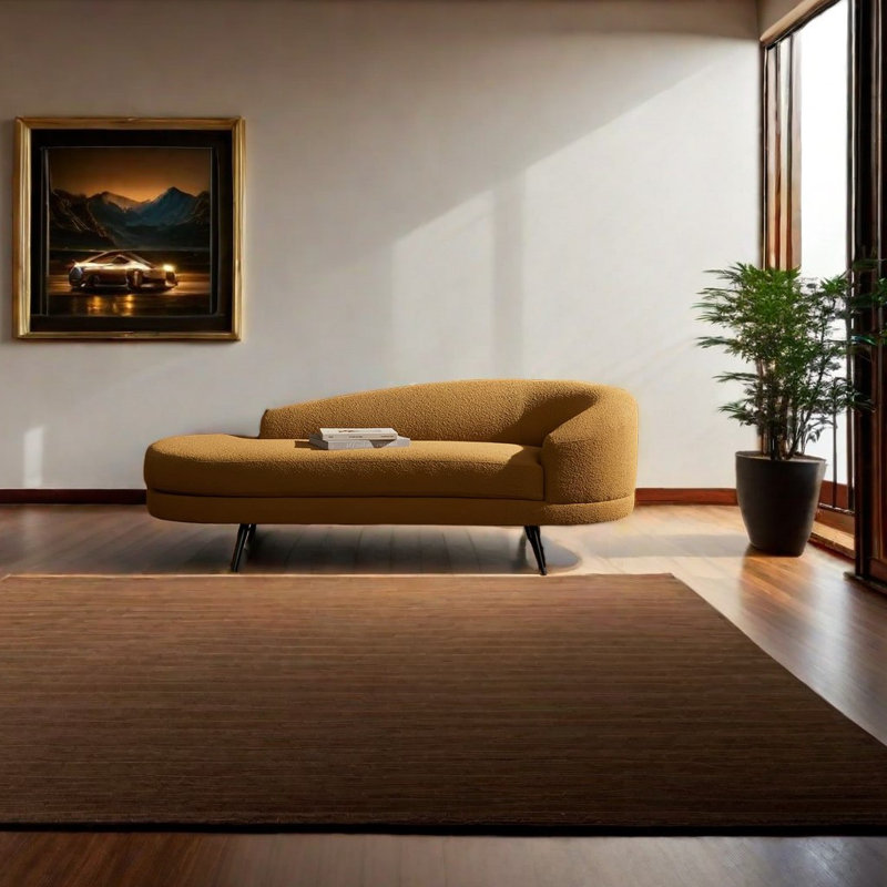 Chaise longue de loisirs créative à arc simple, Accoudoir à droite (vu de face)
