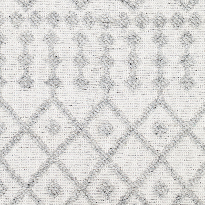 Geometric Area Rug, Rectangle 9' x 12', Light Gray