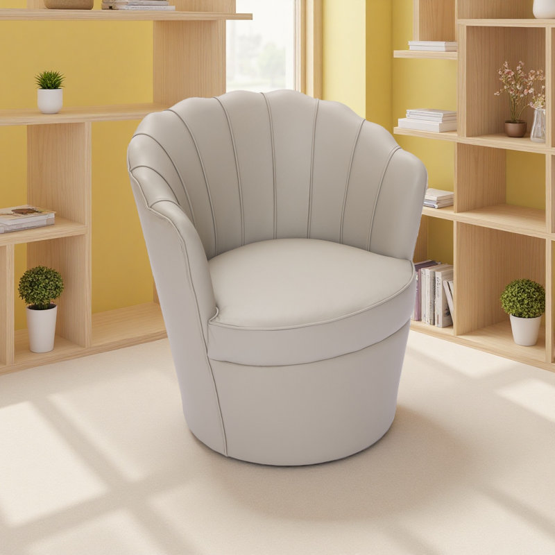 Chaise de bureau Petal, Crème, crème