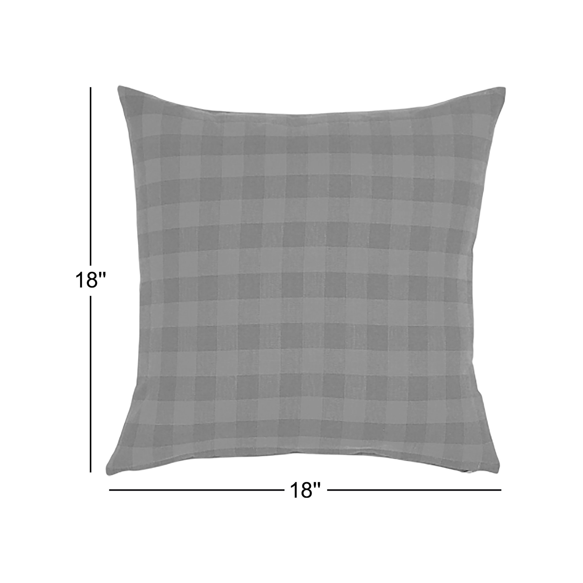 Essential Gingham Cotton Throw Pillow, Sky/Peacock