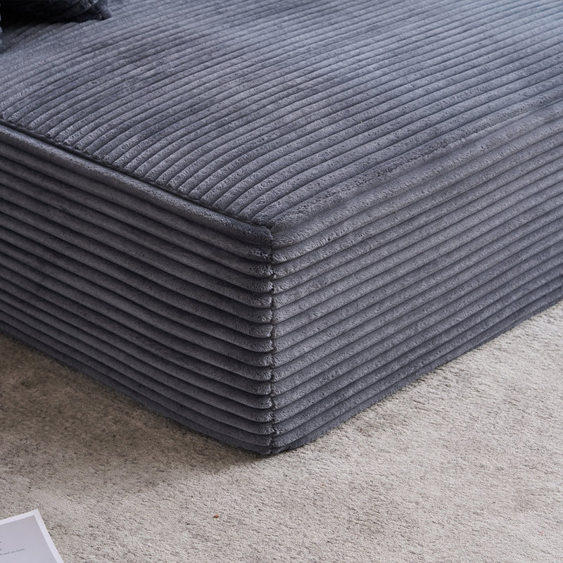 Chaise longue polyvalente surdimensionnée pour se détendre et dormir, Gris
