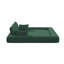 Canapé-lit pliable 78,7 po 3-en-1, rembourré de mousse en tissu Teddy, convertible en méridienne ou en lit-853150223