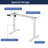 55"×24" White Double Beam Electric Standing Desk Height Adjustable Desk For Home And Office Standing Desk Frame With Sliced Board-116922961-116922965