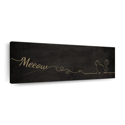 Chat Meow sur toile