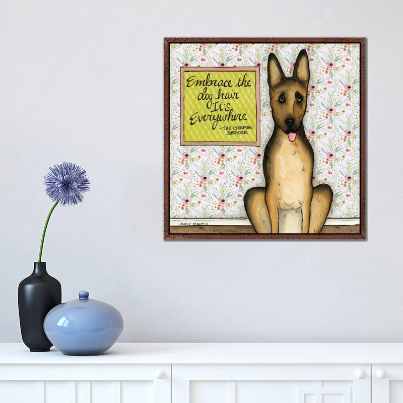 Embrace by Jamie Morath - Print on Canvas, Classic Brown Wood Floater Framed, 45.72cm H x 45.72cm W x 3.81cm D