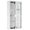 Pharmacie murale verrouillable 12 po x 24 po - 4 niveaux en acier inoxydable avec porte vitrée