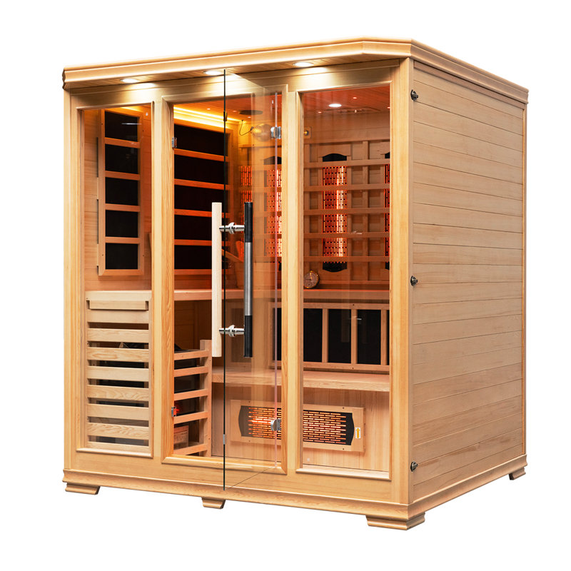Vidalux 4-5 Person Hybrid Bench Sauna With Traditional & Full Spectrum Infrared Complete Heat