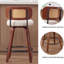 Ensemble de 2 tabourets de bar pivotants de style Mid-Century de 26 po pour îlot de cuisine-576129740-576129729