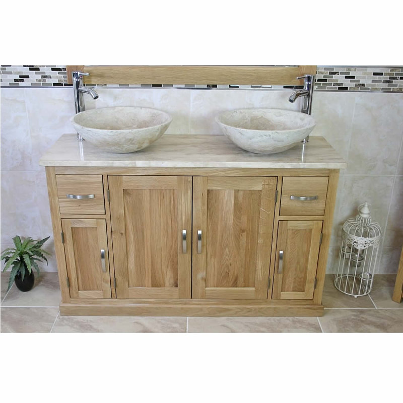 Debolt 1230mm Single Bathroom Vanity with Vessel Stone Basin