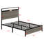 Base de lit plateforme avec tête de lit à DEL avec rangement et 2 USB, grand rangement sous le lit-806914279