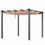 Pergola rétractable d'extérieur 10 pi x 10 pi avec auvent en aluminium