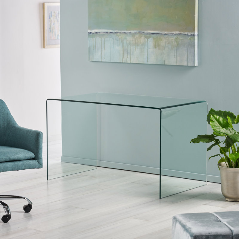 Bureau en verre Ayniah, Clair