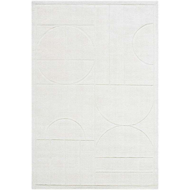 Carsen Hand Loomed Wool Geometric Indoor Rug, Rectangle 5' x 7'6"