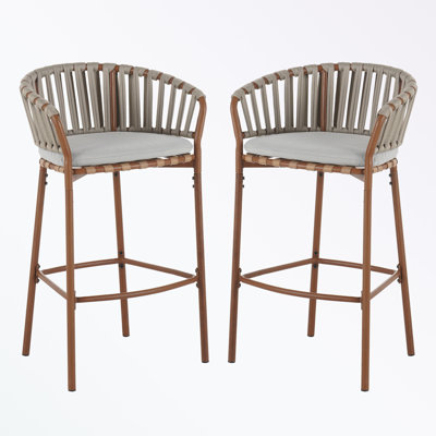 Ensemble de 2 tabourets de bar avec repose-pieds Matal
