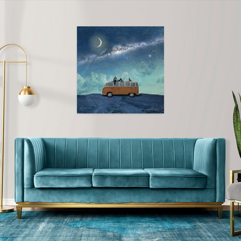 Stargazing, paysage abstrait contemporain, art naturel, H 36 po x l 36 po