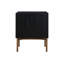Table de chevet en chêne brossé noir et bronze avec 2 tiroirs, conception pratique moderne, rangement spacieux, nettoyage facile, tiroir en bronze de H 21 po x l 24 po L, tracas fonctionnel classique