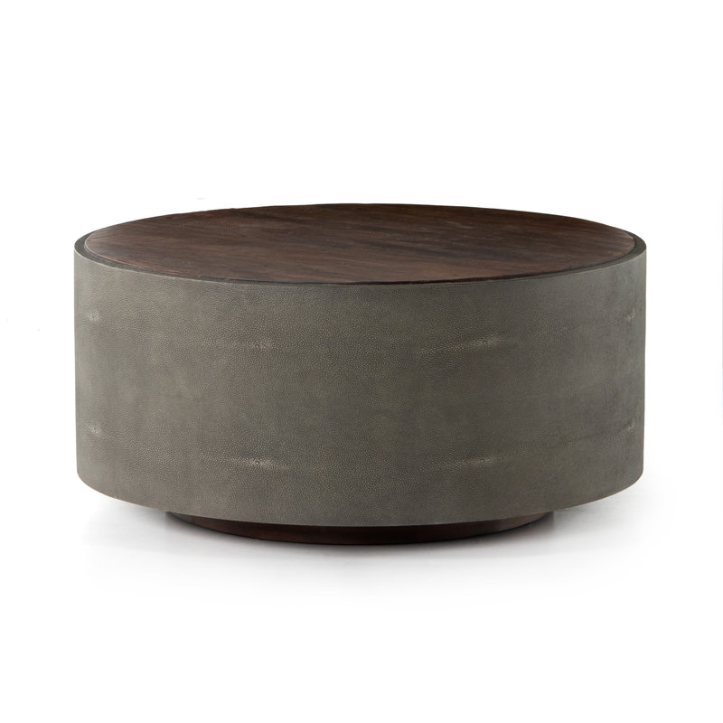 Crosby Solid Wood Coffee Table, Brown, Gray
